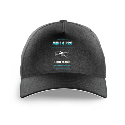 DJI Mini 4 Pro design on black printed hat