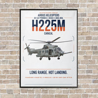Thumbnail for Airbus Helicopters H225M Caracal vertical canvas print - framed - white background