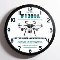Thumbnail for Inspired Flight IF1200A design on white framed wall clock