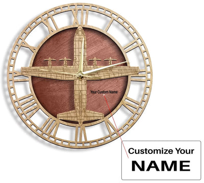 Super Military Aircraft 2 aviation design on premium wood wooden wall clock.