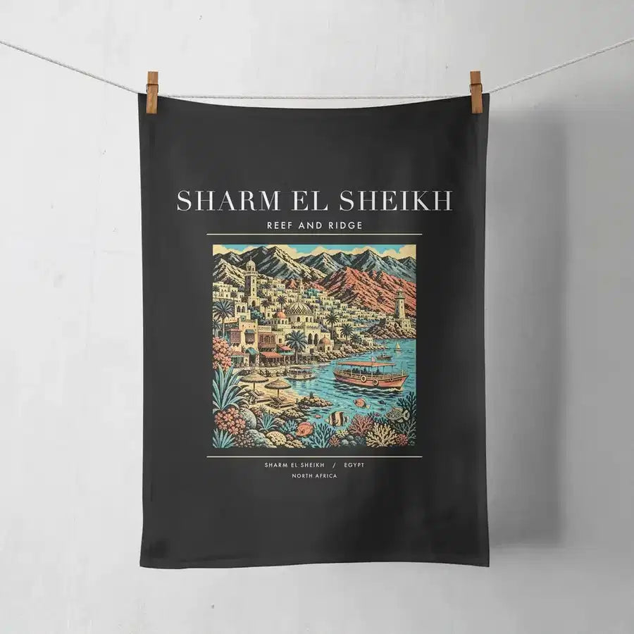 SHARM EL SHEIKH - Poster - Towel - Black