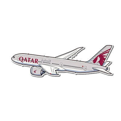 Qatar Airways Boeing 777 aviation design airplane sticker in weather-resistant vinyl.