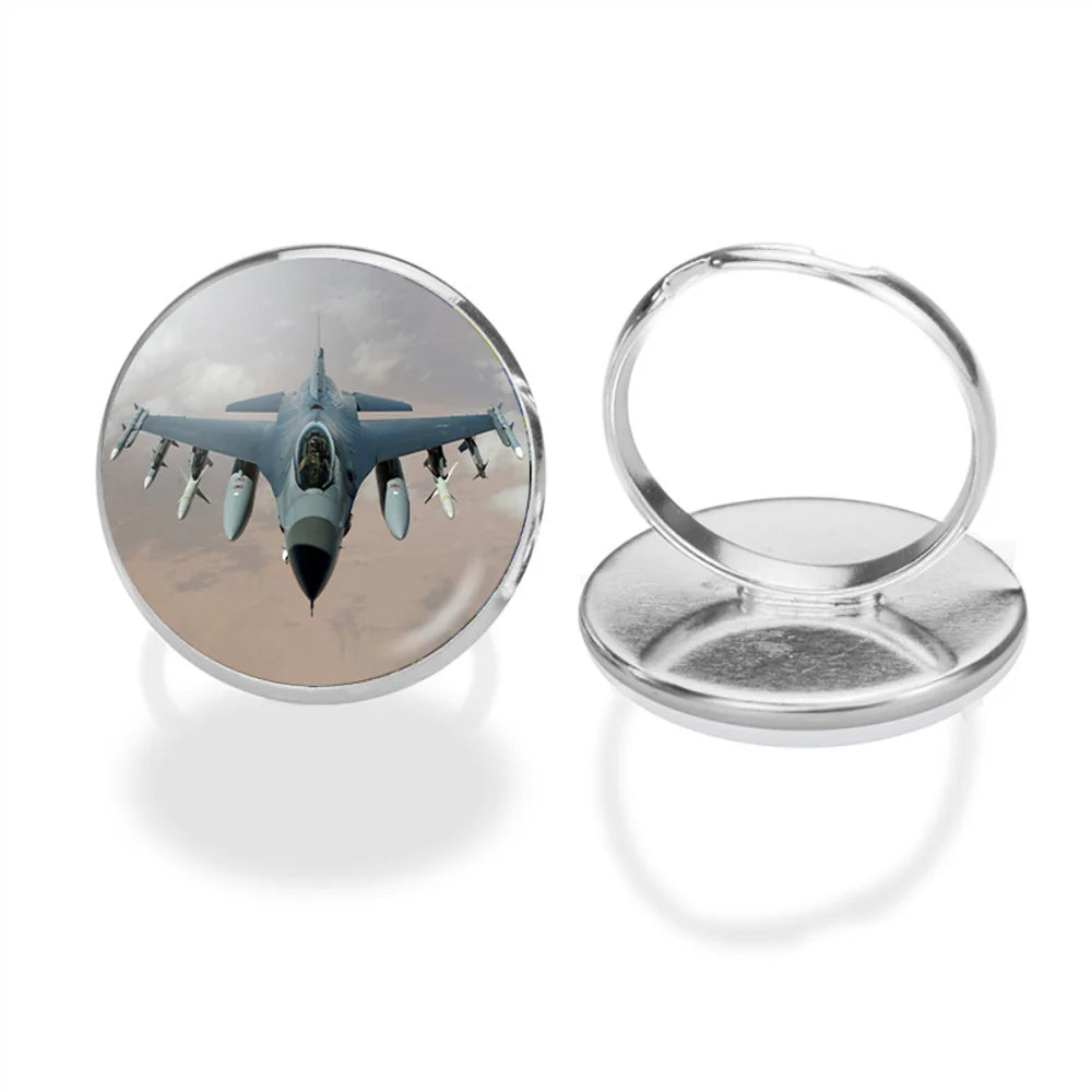 Cruising Fighter Jet 16 aviation ring in stainless steel.
