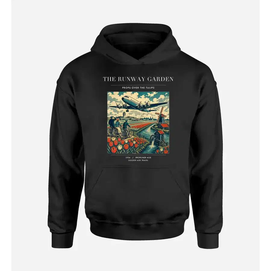 VINTAGE G4089 - The Runway Garden - Premium Hoodie design on black premium