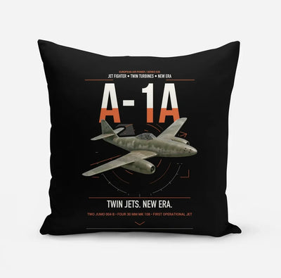 Messerschmitt Me 262A-1a design on black pillow