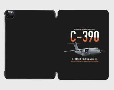 C-390 Millennium design on black ipad tablet case