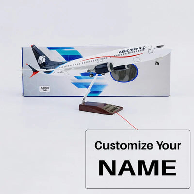 Side view of AEROMEXICO Mexico Airline Boeing 737-700 Airplane Model (1/84 Scale - 48CM) aviation LED model airplane in dieca.