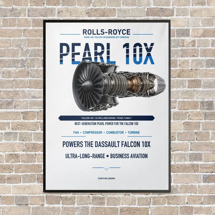 PEARL 10X vertical canvas print - framed - white background