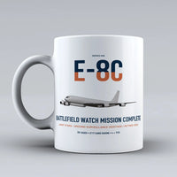 Thumbnail for E-8C Joint STARS design on white ceramic mug, double-side print