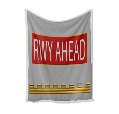 Runway Ahead Bed Blankets & aviation print on soft fleece blanket.
