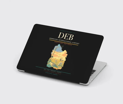 Debrecen International Airport (DEB) design on black MacBook case