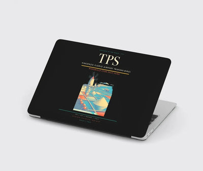 Vincenzo Florio Airport Trapani-Birgi (TPS) design on black MacBook case