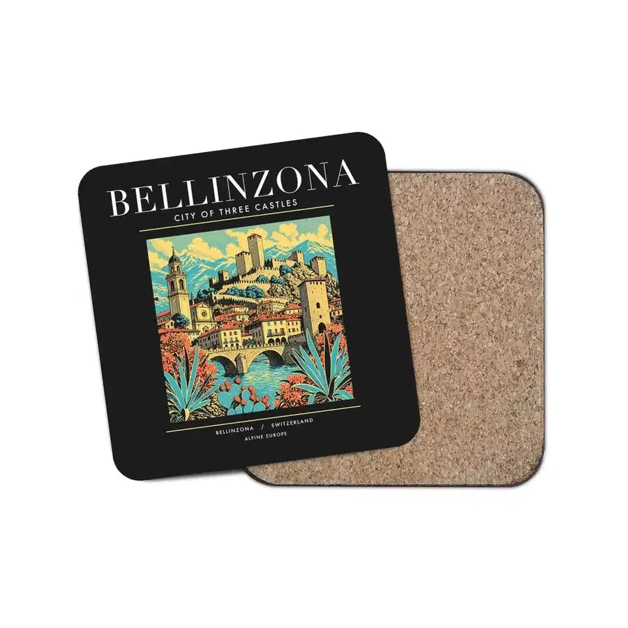 BELLINZONA - Poster - Coaster - Black