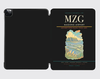 Magong Airport (MZG) design on black ipad tablet case