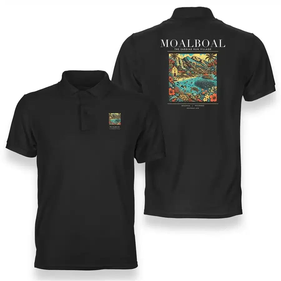 MOALBOAL - Poster - Double-Side Polo - Black