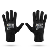 Thumbnail for Boeing 757 & Rolls Royce Engine (RB211) aviation design on soft knit fabric gloves.
