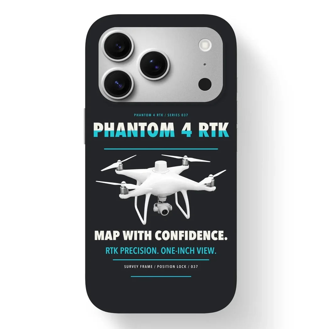 DJI Phantom 4 RTK Case design on black iphone case