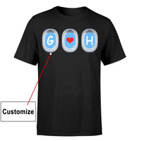 Thumbnail for Customizable PLANE WINDOWS HEART aviation t-shirt
