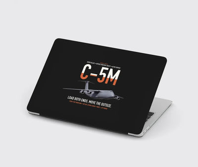 C-5M Super Galaxy design on black MacBook case