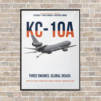 Thumbnail for KC-10A EXTENDER vertical canvas print - framed - white background