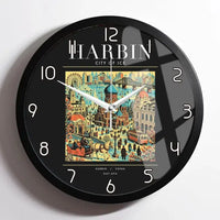 Thumbnail for HARBIN - Poster - Wall Clock Framed - Black