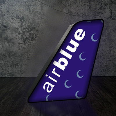 Air Blue Led Aircraft Tail aviation art 3D aircraft tail lamp in premium acrylic with LED.