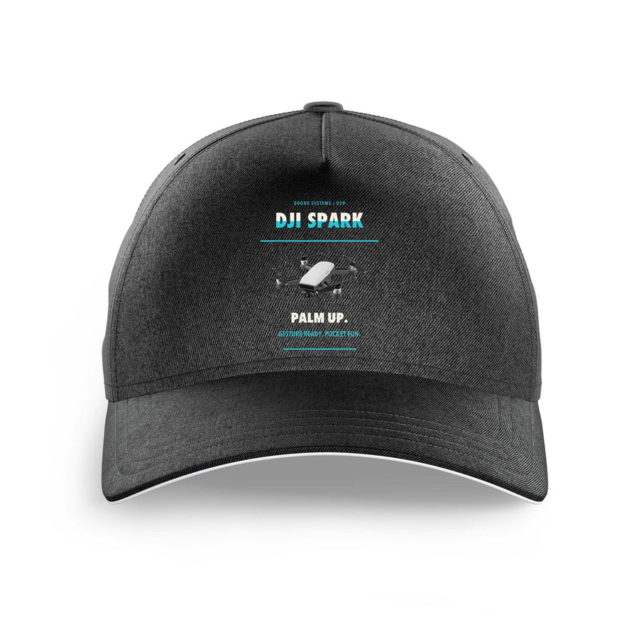 DJI Spark design on black printed hat