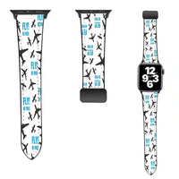 Thumbnail for Fly be Free (White) leather apple watch band