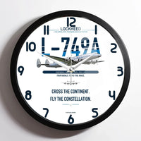 Thumbnail for Lockheed L-749A Constellation design on white framed wall clock