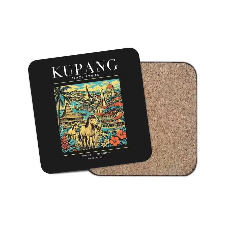 KUPANG - Poster - Coaster - Black