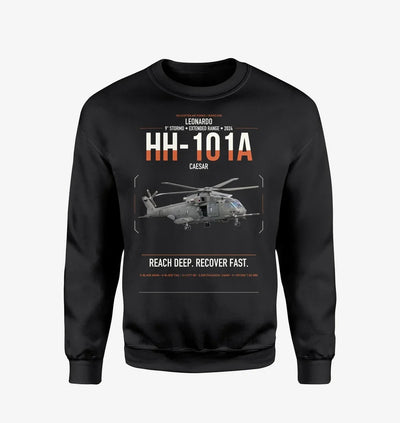 Leonardo HH-101A Caesar design on black sweatshirt