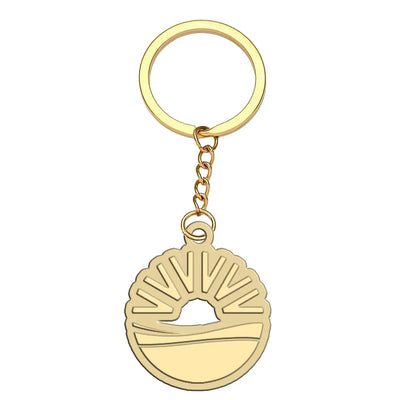 SunExpress aviation hollow key chain in polished alloy.