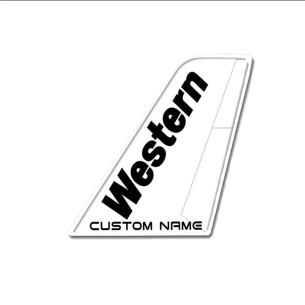 Western Airlines aviation design tail sticker in weather-resistant vinyl.