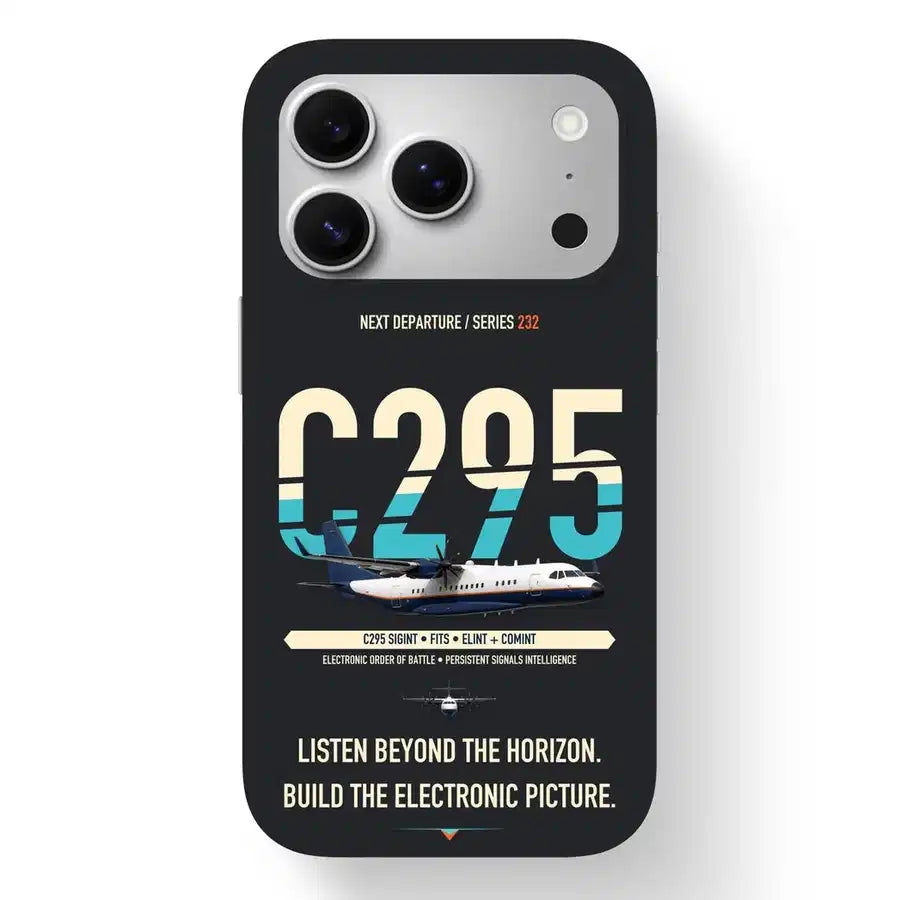 Airbus C295 SIGINT Case design on black iphone case