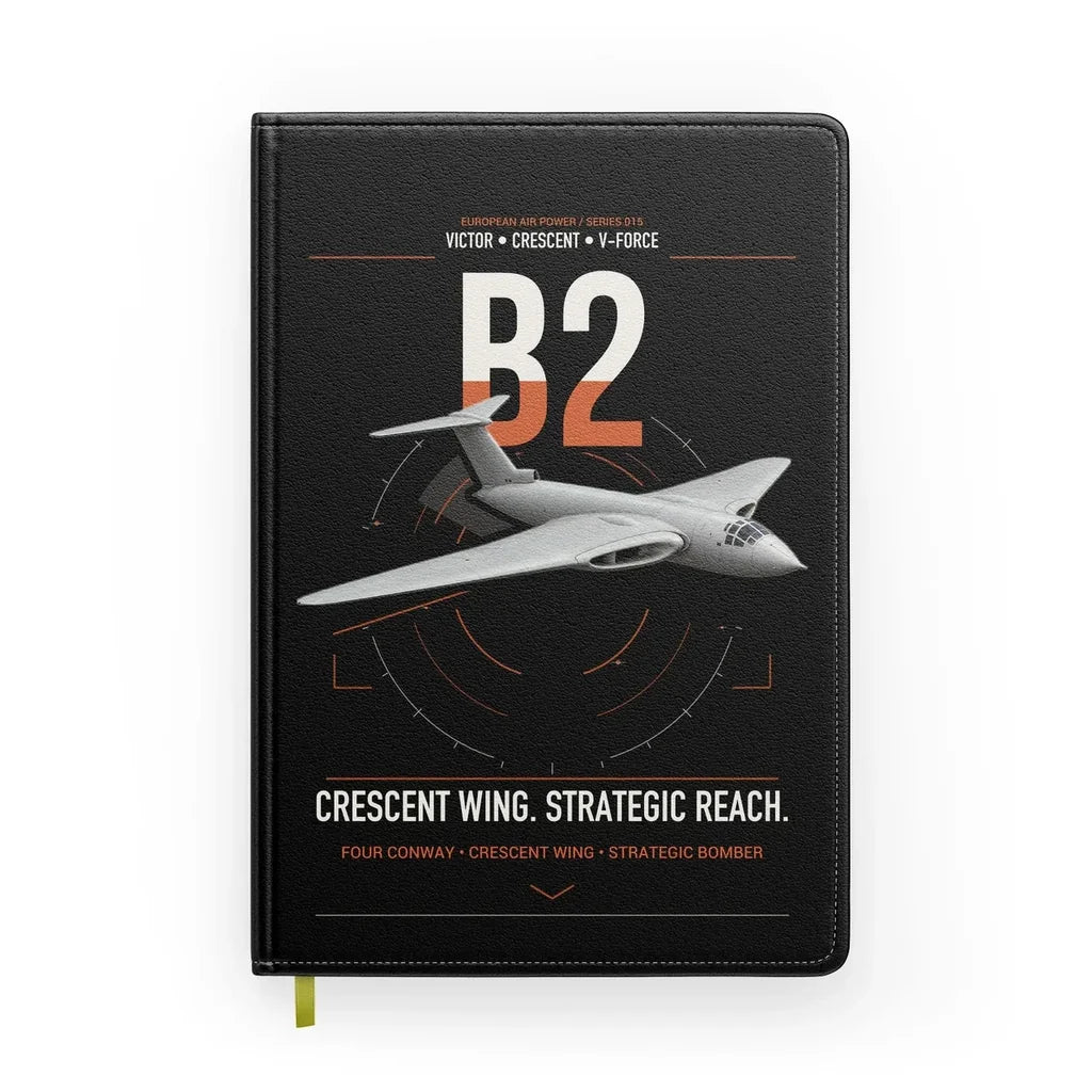 Handley Page Victor B2 design on black notebook
