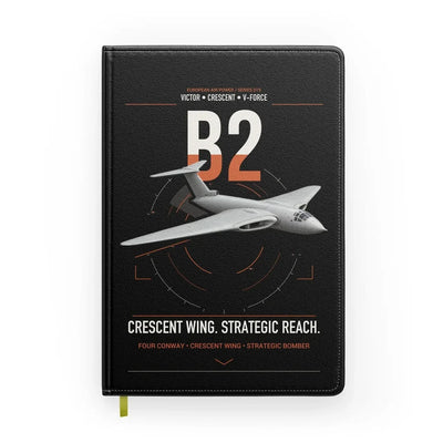 Handley Page Victor B2 design on black notebook