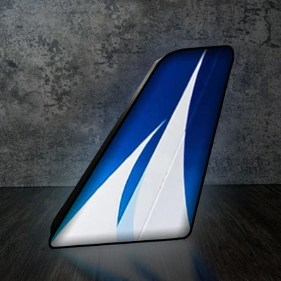 Corsair Airlines Led Aircraft Tail aviation design on premium acrylic with LED 3D aircraft tail lamp.