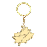 Thumbnail for WestJet Airlines aviation hollow key chain in polished alloy.