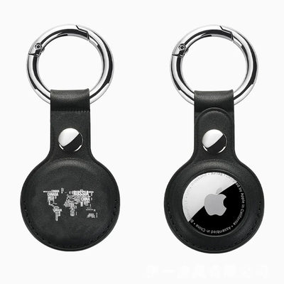 World Map (Text) aviation themed AirTag case for AirTag.