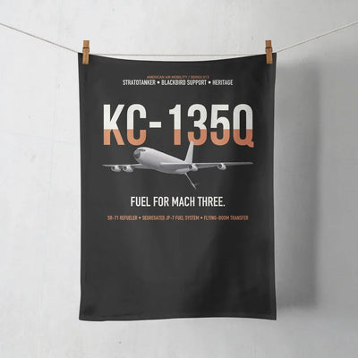 KC-135Q Blackbird Tanker design on black towel