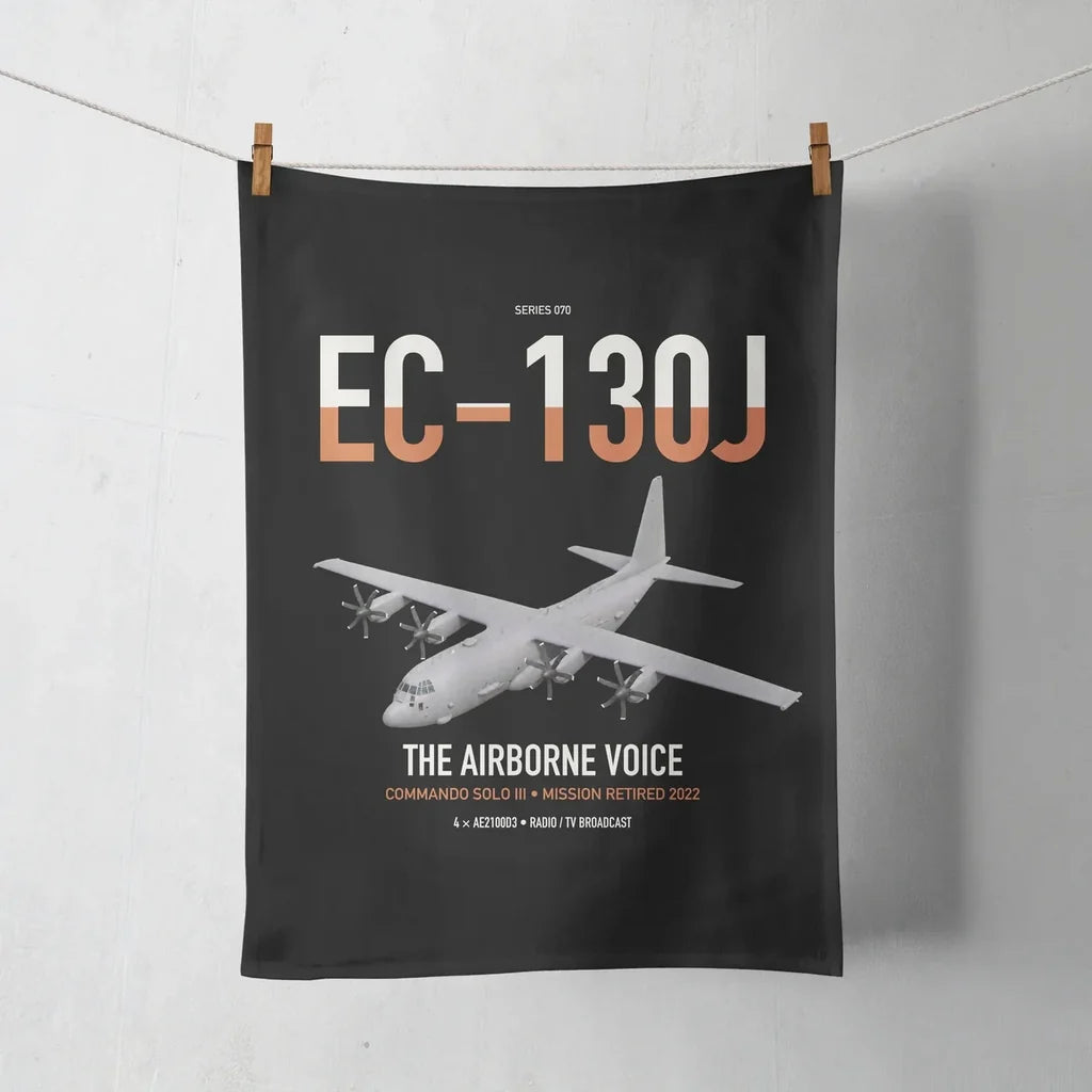 EC-130J Commando Solo III design on black towel
