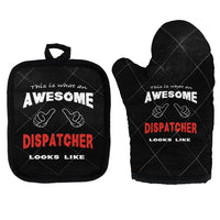 Thumbnail for Dispatcher Kitchen Glove & Holder aviation design on durable fabric with insulated lining kitchen glove holder.