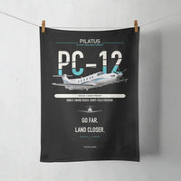 Thumbnail for Pilatus PC-12 PRO design on black towel