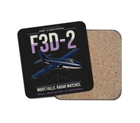 Thumbnail for F3D-2 Skyknight design on black 1 piece coaster