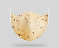 Thumbnail for Vintage Travelling with aviation face mask in breathable cotton blend.