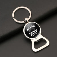 Thumbnail for Future Pilot Bottle Opener aviation design on bottle-opener key chain, durable metal alloy with built-in opener.