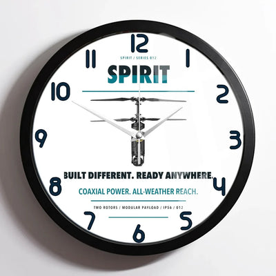 Ascent AeroSystems Spirit design on white framed wall clock