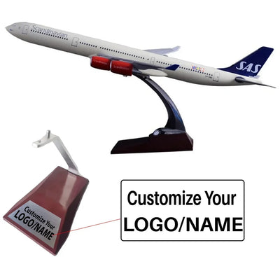 Scandinavian SAS Airbus A340 Airplane Model (Handmade 47CM) aviation themed special-edition big-scale model aircraft, diecast.