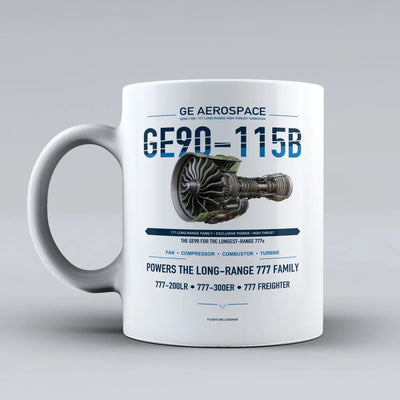 Mug design on white ge90 115b