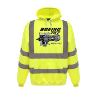 Thumbnail for Boeing 757 & Rolls Royce Engine (RB211) aviation design on cotton blend with reflective panels reflective hoodie.
